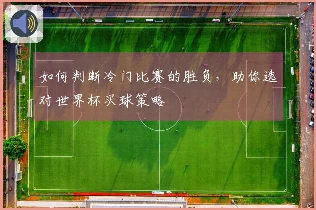 如何判断冷门比赛的胜负，助你选对世界杯买球策略